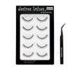 EMILYSTORES Press On Pre-Glued False Eyelashes, Wispy Light Texture Self