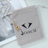 Joacii 18K Gold-Plated Bubble Initial Letter Pendant Necklace for Women