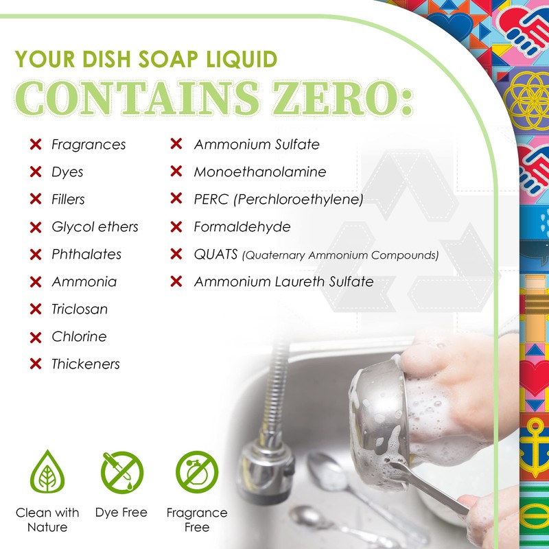 Truly Free Non Toxic Dish Soap | Natural Concentrated Dishwashing