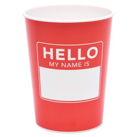 American Greetings 22 oz. Party Cups, Hello My Name Is (8-Count) Multicolor