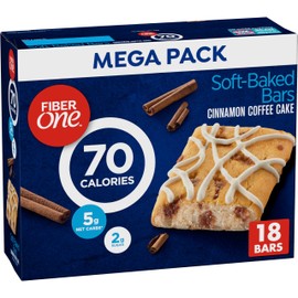 Fiber One Fiber One 70 Calorie Soft-Baked Bars, Cinnamon Coffee Cake, 18 ct