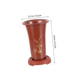 Sosoport 2 Large Ceramic Orchid Pots for Plants Drainage Holes Flower Pots Home Decor Set of 2 Random Style