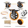 5 Inch Swivel Caster Wheels, Heavy Duty Casters Set of