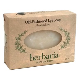 Herbaria Old-Fashioned Lye Handcrafted All-Natural Soap with Essential Oils. 4.5 oz Bar. Enjoy 60 More Skin-Friendly Varieties.