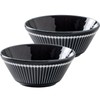 Minoru Pottery Mino Ware Albee 105 Pack Bowl, Navy, Set