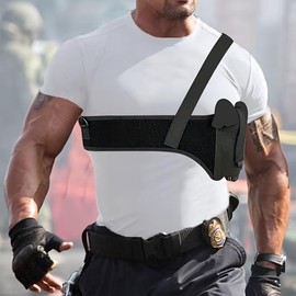 Ultra Permeable Pneumothorax Gun Holster, Hidden Carrying Universal Shoulder Holster, Universal Underarm Holster, Chest Pistol Holster, Fabric Comfortable Pistol Holster - Color: S