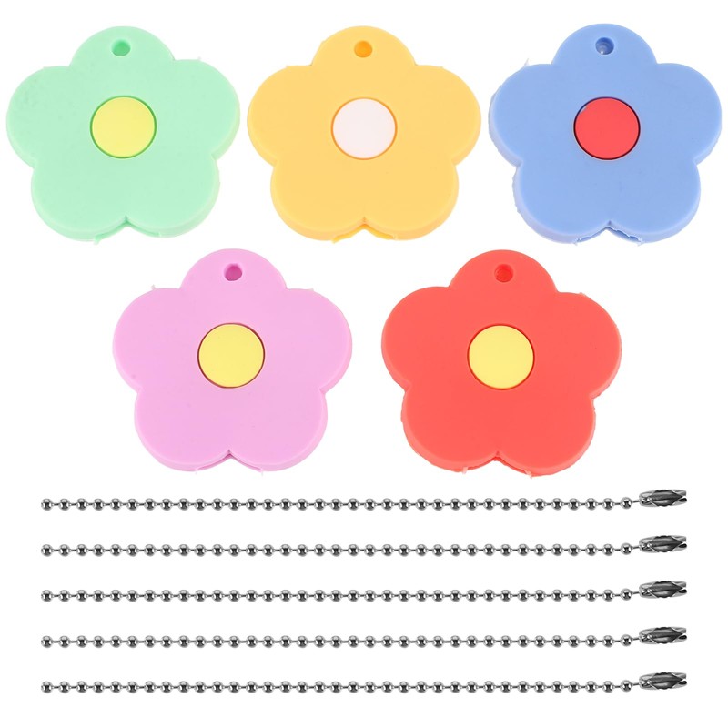 Mikikit Key Covers Caps, 5pcs Silicone Key Covers Caps Tags