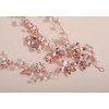 JWICOS Bride Wedding Pearl Hair Vine Gold Crystal Flower Hair