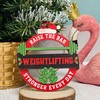Weighlifting Christmas Ornament, Weight Lifting Powerlifting Wooden 2 Layers Ornament,