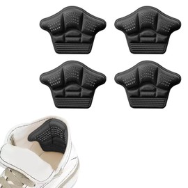 Moguri 2 Pairs Heel Pads, Heel Grips and Shoe Insoles for Too Big Shoes, Heel Pads Perfect for Women Shoes, Advanced Foot Care Shoe Pads, Black