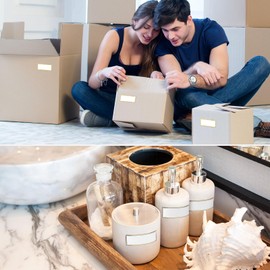 Geyee 1800 Pcs Fluorescent Address Labels Colored Address Labels 1'' x 2-5/8'' Neon Color Printable Stickers for Printer Return Mailing Shipping Message (Gold and White)