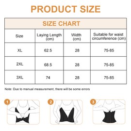 AOOWU Waist Trainer Corset, Postpartum Belly Wrap, C Section Recovery Belt Band, Tummy Control Body Shaper, Adjustable Sweat Waist Cincher Trimmer, Tummy Girdle Corset, Waist Trainer Belts Black