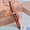 Majohn V60 Triangular Piston Fountain Pen EF Nib Transparent Brown