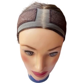 ICYBYAMON Lace Wig Grip Band For Lace Wigs and Frontals, Reinforced Swiss Lace Velvet Band Adjustable Velcro Band (Brown)