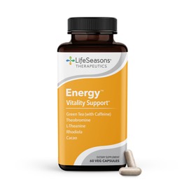 LifeSeasons Energy - Vitality Support - Energy Booster for Physical and Cognitive Strength - No Jitters - Increases Stamina - Contains Green Tea and L-Theanine - 60 Count (Pack of 1)