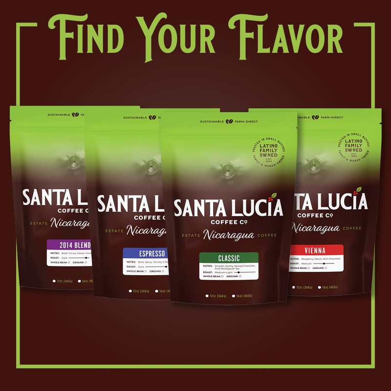 Santa Lucia Coffee Café Crema Espresso Roast Coffee - Specialty