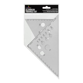 Alumicolor Aluminum Calibrated Drafting Triangle 2 Piece, 6 Inch & 8 Inch Set, 30/60 Degree (8 Inch) & 45/90 (6 Inch)