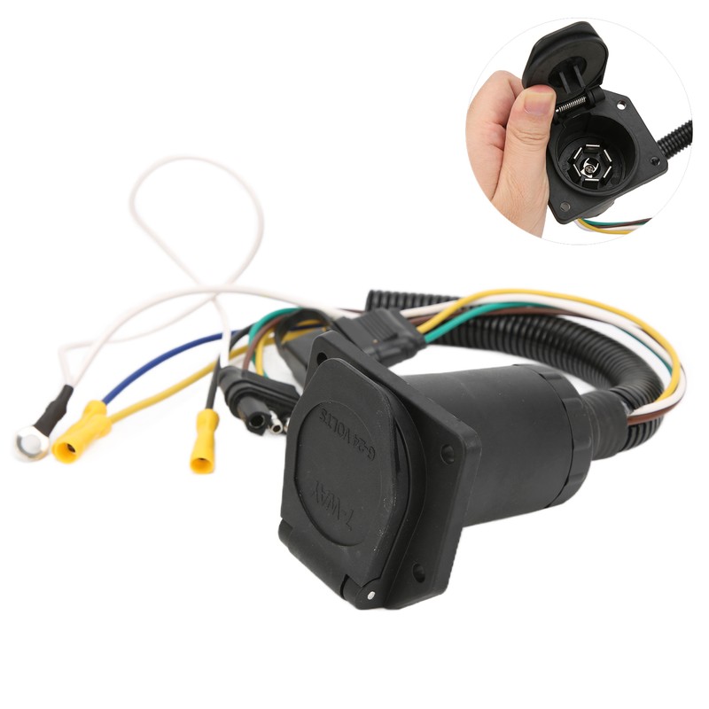 Trailer Wiring Adapter 4 Way to 7 Way Round Trailer