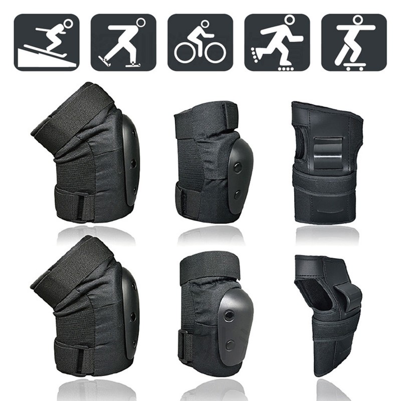 6 Pcs Adults Kids Knee Pads Elbow Pads Wrist Pads