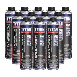 RV & Automotive Foam 24 oz. Black Spray Foam Sealant, UV Resistant Spray Foam Insulation, Waterproof, Polyurethane Expanding Foam, Ideal for RV, Pond, Waterfall and Landscape Applications (12x24 oz)