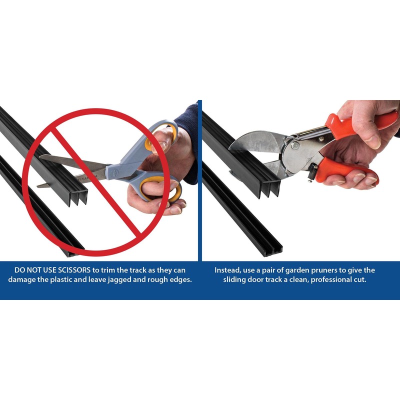 1/8" Panel Sliding Door Track – 48" Black Plastic Upper