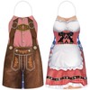 2 Pcs Oktoberfest Apron Couples Cooking Aprons German Party Costume