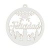 Fantasias Miguel Esfera Navideña Blanco Fig Felicidad Mylin 16.4cm X