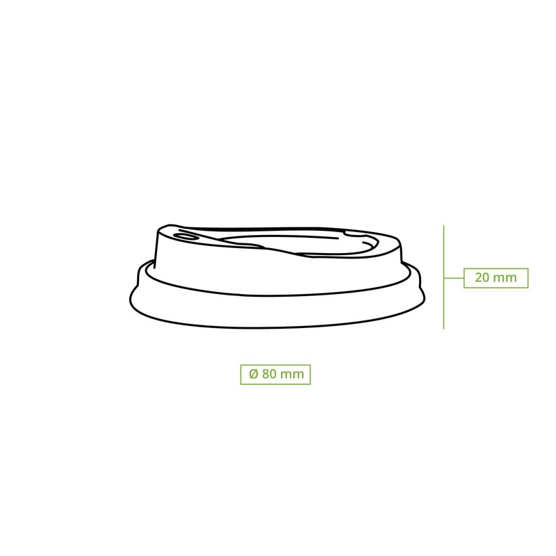 BIOZOYG Coffee To Go Lid for Drinking Cups, Diameter 80