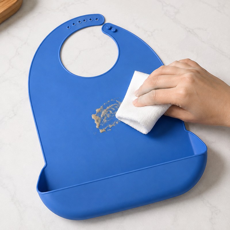 Silicone Adult Bib for Mealtime Care – Waterproof Reusable Feeding