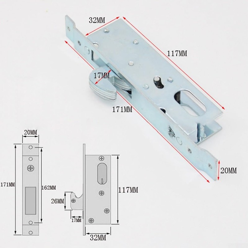 Sliding Door Hook Lock, Zinc Alloy Invisible Security Lock With