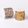 16.5FT 18K Gold PVD Plated Colorful Enamel Chain Roll, 2MM