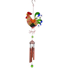 Carson Home Accents 62887 Wireworks - Timbre de jardín, diseño de gallo de malla, 76,2 cm de largo