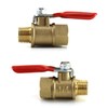 QWORK Ball Valve 10 Pack, 1/4" Heavy Duty Brass Ball