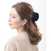 VINGTAINE H-195-NY Satin Rose Hair Claw Hair Clip, Navy