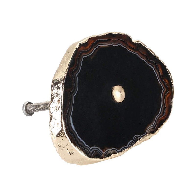 Yoption Set of 4 Cabinet Drawer Knobs Natural Agate Pull