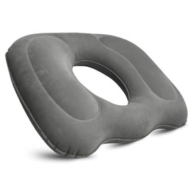 QOTSTEOS Inflatable Donut Pillow for Hemorrhoids, Ring Donut Cushion Inflatable Seat Cushion Pillow Excellent for Bed Sores, Postpartum Pregnancy, Car Seat, Airplane(COLOR:Grey)