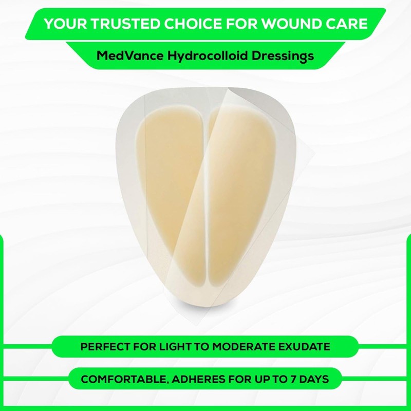 MedVance Hydrocolloid – Bordered Hydrocolloid Adhesive Dressing, Sacral, 6"X 7"