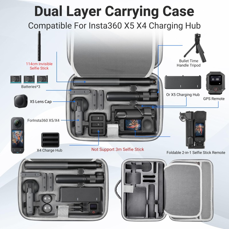 STARTRC VCR Carrying Case for Insta360 X5 Storage Protective Travel