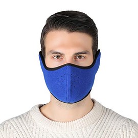 Unisex Winter Ski Mask Outdoor Protect Face Cover Earmuffs Balaclava Cycling Bicycle Motorcycle Mask (Blue)