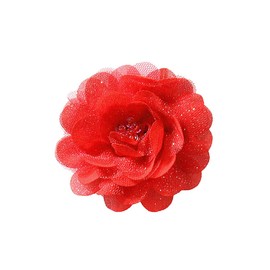 Bows Arts Mini Sparkle Chiffon Flower (Red)