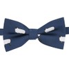 King & Priory Navy Blue Embroidered Sheep Bow Tie