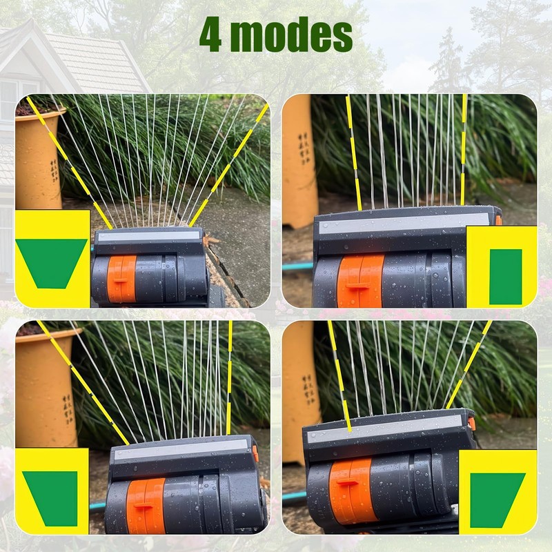 Mini Turbo Oscillating Lawn Sprinkler 16 Nozzles, Garden Sprinkler with