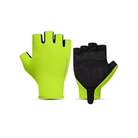 INBIKE Bike Gloves for Men Women, Shock-Absorbing Pad Fingerless Cycling Gloves, Breathable Half Finger Road Biking Gloves, Anti-Slip Bicycle Gloves Green Medium