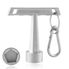 EVRBUL Upgraded Stainless 13/16" Penta Curb Box Key Wrench with