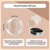 Powder Puff Case, 2 Pieces Round Makeup Puff Protective Container