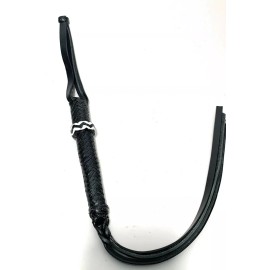 NELIDAS SOUTHERN IMPORTS  SADDLE HORSE CHARRO QUIRT. CUARTA CHARRA CHICOTE DE CUERO. CHARRO CABALLO GEAR. - Black