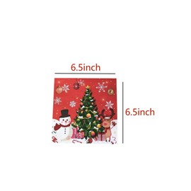 AYAROS 40pcs Christmas Napkins Decorations Sweet Christmas Disposable Paper Napkin for Christmas Holiday Dinner Party Supplies 6.5"