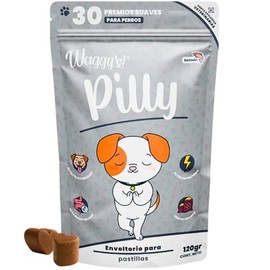 Waggys Pilly, Premios para Esconder Pastillas a Perros, 30 pzs | 30 Soft Chews, alta aceptación, fácil de moldear, libre de granos, alto en proteína