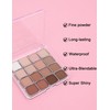 Erinde 16 Colors Eyeshadow Palette, Matte Shimmer Glitter Finishes Eye
