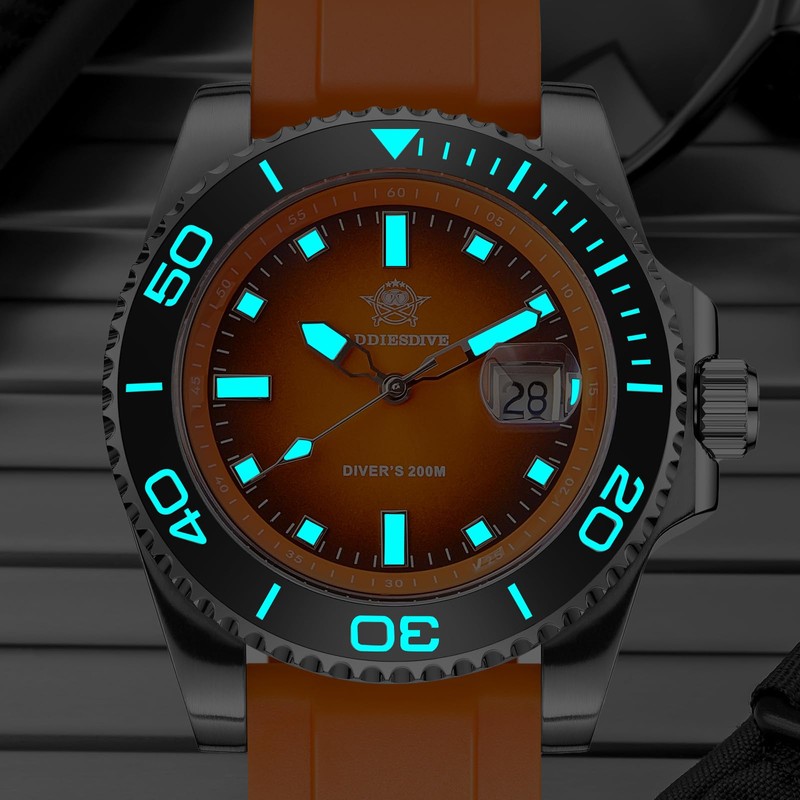 ADDIESDIVE Diving Watch 200 m Quartz Watch Men's BGW9 Night